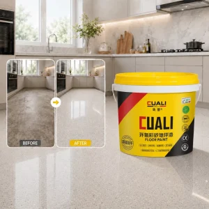 Colored Sand Epoxy Resin Floor Paint Self-Leveling Anti-Slip Coating for Indoor Outdoor Commercial Flooring