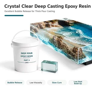 Crystal Clear 2 1 Deep Pour Epoxy Resin for River Table Thick Casting Bubble Free