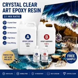 Crystal Clear Art Epoxy Resin Kit 2 1 DIY Casting Resin Bubble Free UV Resistant Resin for Jewelry Coasters Crafts