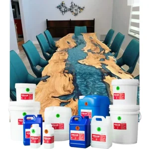 Crystal Clear Deep Pour Epoxy Resin for River Table UV Resistant Self Leveling Low Viscosity High Gloss Kit