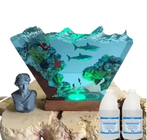 Crystal Clear Epoxy Double Component Resin Hardener Casting Coating for River Table Tops Art Jewelry Projects DIY Molds Art