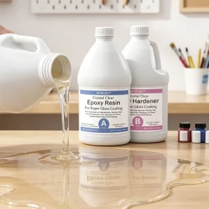 Crystal Clear Epoxy Resin AB Glue Low Odor Anti Yellowing Eco Resin for DIY Crafts Jewelry Making and Handmade Art Casting