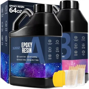 Crystal Clear Epoxy Resin Kit No Yellowing No Bubble Art Resin Casting Resin for Art Crafts Jewelry Making Wood & Resin Molds
