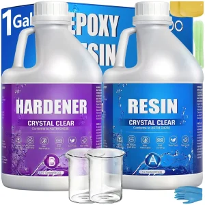 Crystal Clear Epoxy Resin Kit Self Leveling Bubbles Free UV Resistant Epoxy Resin for DIY Art Jewelry Table Countertop