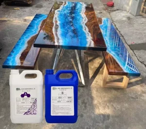 Crystal Clear Epoxy Resin for River Tables 2 1 Casting Resin High UV Resistance FDA Compliant for Woodworking Low Viscosity