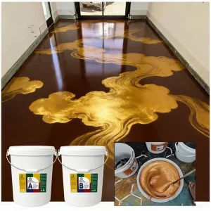Crystal Clear Liquid Epoxy Resin Flooring Self Leveling Metallic Epoxy Resin Floor for Marble Floors