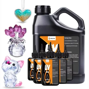 Crystal Clear Low Odor Ultraviolet Curing Hard Type Glue Epoxy Resin for DIY Jewelry Making Crafts Fast Curing Epoxy Resin
