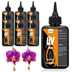 Crystal Clear Low Odor Ultraviolet Curing Hard Type Glue UV Resin for DIY Jewelry Making Bubbles Free Solar Cure UV Resin