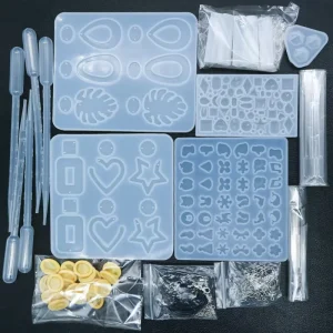 Crystal DIY Epoxy Resin Earrings Pendant Silicone Mold Ornaments for Art Epoxy Resin Jewelry