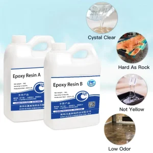 Crystal Epoxy Resin Highly Transparent Resin Potting Adhesive Epoxy Resin for Construction Woodworking Crafts Art Accessory