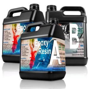 Crystal resin and hardener deep cast epoxy resin A and B in a 2 1 ratio used for DIY crafts OEM resin kit