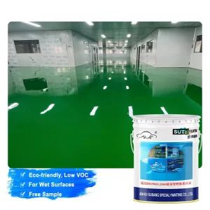 Customizable Colors Low VOC Water Based Epoxy Floor Paint for Hospital School Flooring