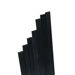 Customized 30mm 40mm 50mm Solid Pultruded Carbon Fiber Strips in H Shape for Building Concrete Stable Parts