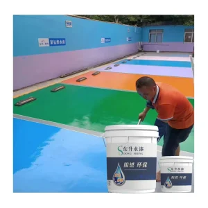 Customized Color Eco Friendly Anti Skid Sports Field Epoxy Floor Paint Water Based Acrylic Resin Easy Application