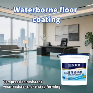 Cyan Waterborne Epoxy Floor Coating High Gloss Dust proof Wear Resistant Multi Method Application for Indoor Use