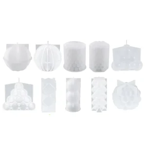 Cylinder Bubble Pillar Silicone Candle Mold for Candle Making Resin Mold Kit Epoxy Resin Casting Molds for DIY Crafts Wax Soap
