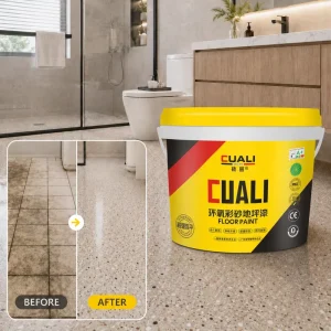 Decorative Colored Sand Epoxy Floor Paint for Kitchen Bathroom Home Renovation Coating Quartz Epoxy Flooring