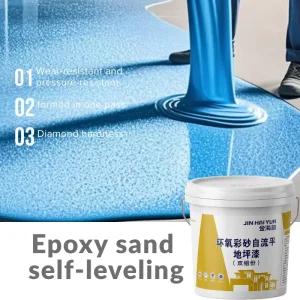 Decorative Stone Effect Epoxy Color Sand Self Smoothing Coating Wear Resistant Building Concrete Floor Paint