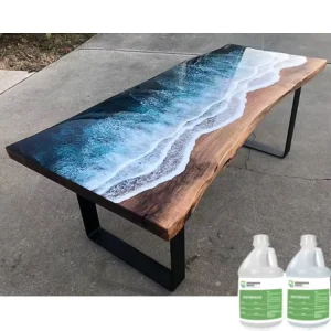Deep Casting Epoxy Resin for River Table Restaurant Walnut Table Solid Wood Slab Epoxy Resin