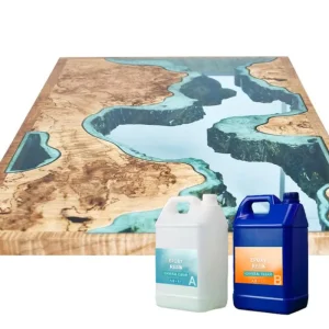 Deep Casting Kits Made of Transparent Epoxy Resin and Hardener for River Tabletop Woodworking