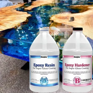 Deep Pour Epoxy Resin Liquid Glass Super Clear Amazing Flow Casting Resin Kit High Temp Heat UV Resistant Food Safe