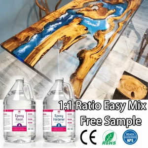 Deep Pour High Gloss Epoxy Resin 1 1 2 1 Ratio Clear Transparent Resin Thick Thin Type Durable Casting Resin for River Table