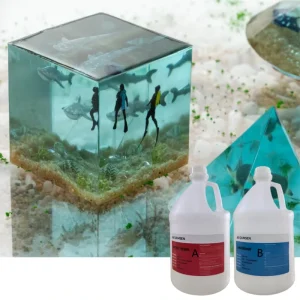 Deep Pouring Crystal clear Epoxy Resin Kit 3:1 Transparent Epoxy Resin Set for Make Art Craft