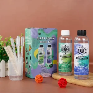 Double Component Epoxy Glue Kit for Woodworking Construction Transparent Resin 1:1 Ratio