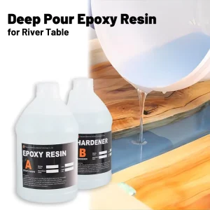 Double Components Epoxy Resin Table Top Deep Pour River Table for Woodworking & Construction