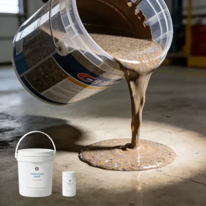 ECO Friendly Epoxy Resin Liquid Coating Floor Paint Slip Resistant Textured Surface High Strength Durable Water Oil Resistant