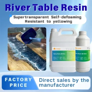 ETERNI Crystal Clear UV Resistant Liquid Coating Epoxy Resin for River Table Deep Pour Casting