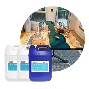 Easy Casting Crystal Liquid Clear AB Glue High Hardness Deep Pour Epoxy Resin for Wooden Table Crafts Woodworking Construction