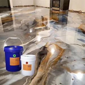 Easy Operate Self Levelling DIY Floor Epoxy Resin Crystal Clear Coating Resin Metallic Epoxy Flooring