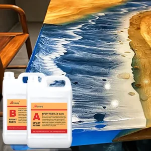 Eco Friendly Clear Liquid UV AB Glue Set Crystal Mold Kit for River Table AB Epoxy Resin for Wood Floors Stone Woodworking