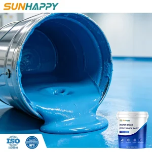 Eco Friendly Water Based Epoxy Floor Paint Low Odor Solvent Free Epoxy Resin Coating for Indoor Garage Office Floor
