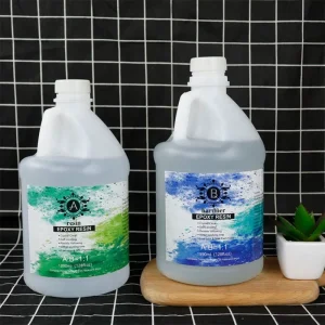 Environmentally Friendly Biodegradable Marine Epoxy Resin Clear 2 Part Wood Epoxy Glue Deep Pour 1 Gallon Liquid for Tile Use