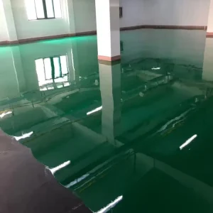 Environmentally Friendly Water-Based Epoxy Resin Floor Paint Wear-Resistant Orange Finish for Garage Parking Lot Roller Included