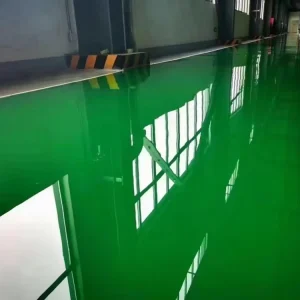 Environmentally Friendly Water Based Epoxy Resin Floor Paint Wear Resistant Orange Finish for Garage Parking Lot Roller Included