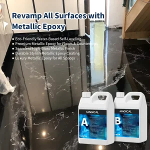 Environmentally Friendly Water-based Two Part Epoxy Floor Metallic 3D Coating for Construction with Durable Surface