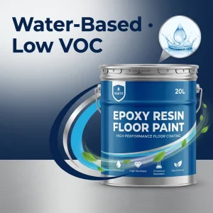 Epoxy Colored Sand Floor Coating Water Based High Hardness Wear Resistant Anti Slip Decorative Resin Hotel Office Lobby