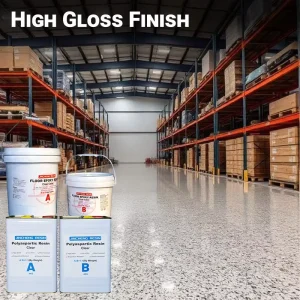 Epoxy Flake Floor Resin VOC Free Wear Resistant Kit for Concrete Garage Coating with Self Leveling Topcoat