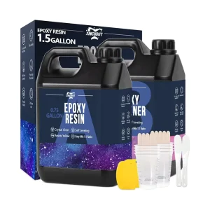 Epoxy Resin 16OZ Crystal Clear Epoxy Resin Kit Self Leveling High Glossy No Yellowing No Bubbles Casting Resin