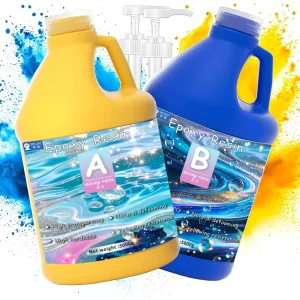 Epoxy Resin 2 Gallon Kit Crystal Clear Coating Casting Epoxy Resin for Table Top Countertop River Table Wood Resin Art