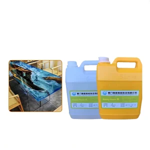 Epoxy Resin AB Glue 3:1 High Hardness Construction Use Yellow Resistant Polished Transparent Crystal Glue