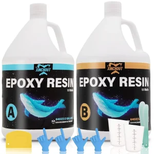Epoxy Resin Crystal Clear Kit 1 Gallon 128oz Casting Resin for Jewellery DIY Art Craft Resin Coating Easy Cast Epoxy