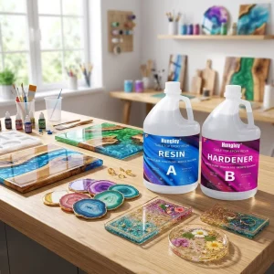 Epoxy Resin Crystal Clear Kit No Yellowing No Bubble for Art Crafts Jewelry Making Wood