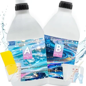 Epoxy Resin Kit 1 Gallon No Yellowing and No Bubble Easy to Use Casting & Coating for DIY, Jewelry 0.5 Gallon Resin
