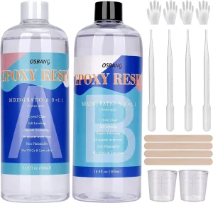 Epoxy Resin Kits Suitable for DIY Crafts Include AB Glue Eyedroppers Measuring Cups and Sticks