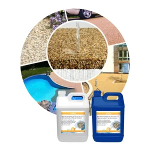 Epoxy Resin and Hardener for Stone Flooring Aggregate Concrete Driveway for Driveways Paving Walkingways Patios Tree Pits Paths