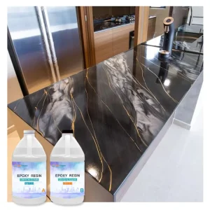 Factory Crystal Clear Double Components Epoxy Resin for Kitchen Metal Countertop Dining Table Woodworking Construction